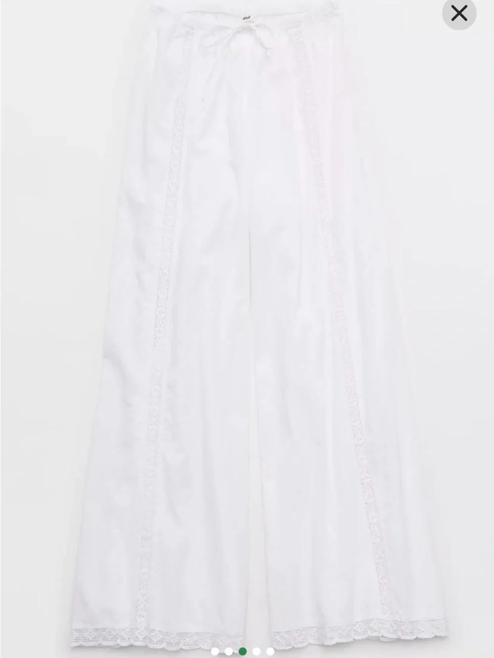 Aerie Cabana Wide Leg Pant in White - Large - Picture 5 of 7